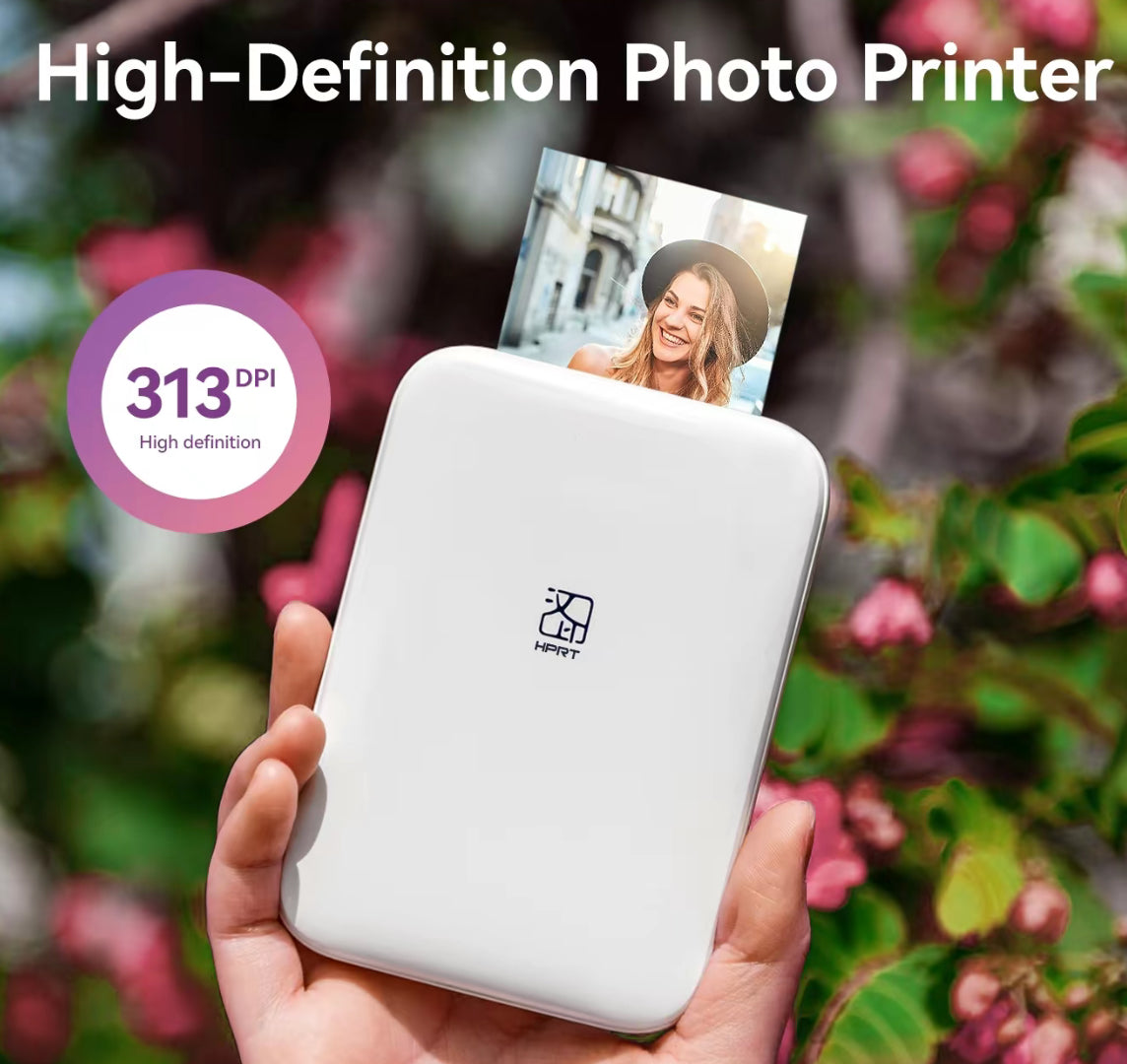 Color Photo Printer Portable Full Color Wireless Photo Printer USB Bluetooth Thermal Sublimation Printer